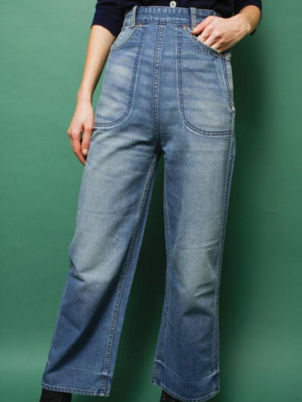 Lee Sz4 ReIssue Ultra HighRise Side Zip 50s Style Straight Leg Jeans All Purpose